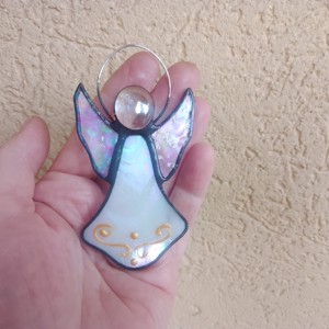 Ingerul Tiffany, Accesorii de Craciun, Decoratiuni de Craciun de casa, Decoratiuni pentru pomul de Craciun, Arta de sticla, ARTYNOS