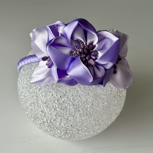 Bentita handmade cu floare din satin - îmbrăcăminte și modă - accesorii păr - accesorii de păr - Artynos.ro