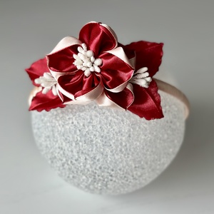 Bentita handmade cu floare din satin, Imbracaminte si moda, Accesorii par, Accesorii de par, Cusatura, Altele, ARTYNOS