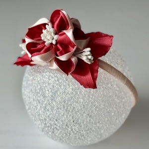 Bentita handmade cu floare din satin - îmbrăcăminte și modă - accesorii păr - accesorii de păr - Artynos.ro