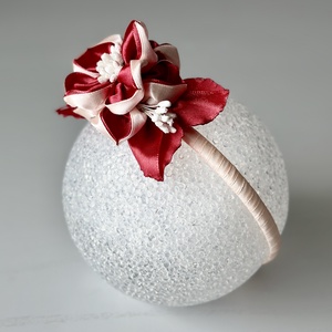 Bentita handmade cu floare din satin - îmbrăcăminte și modă - accesorii păr - accesorii de păr - Artynos.ro