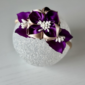 Bentita handmade cu floare din satin - îmbrăcăminte și modă - accesorii păr - accesorii de păr - Artynos.ro