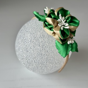 Bentita handmade cu floare din satin - îmbrăcăminte și modă - accesorii păr - accesorii de păr - Artynos.ro