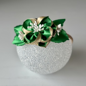 Bentita handmade cu floare din satin - îmbrăcăminte și modă - accesorii păr - accesorii de păr - Artynos.ro