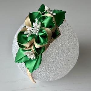 Bentita handmade cu floare din satin - îmbrăcăminte și modă - accesorii păr - accesorii de păr - Artynos.ro