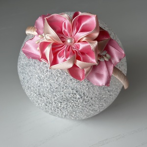 Bentita handmade cu floare din satin - îmbrăcăminte și modă - accesorii păr - accesorii de păr - Artynos.ro