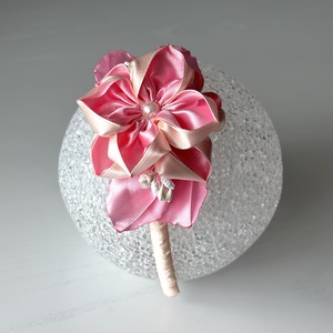 Bentita handmade cu floare din satin - îmbrăcăminte și modă - accesorii păr - accesorii de păr - Artynos.ro