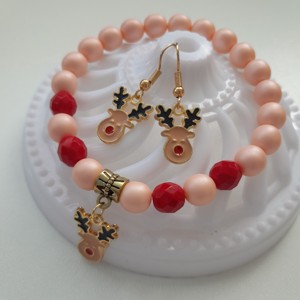 Bijuterii căprioară - brățară, cercei -  - Artynos.ro