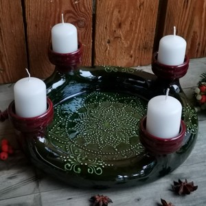 Coroană de Advent - crăciun - decorațiuni de advent - coroniță advent - Artynos.ro