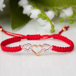 Bratara macramé impletita - Hearts red, , , ARTYNOS