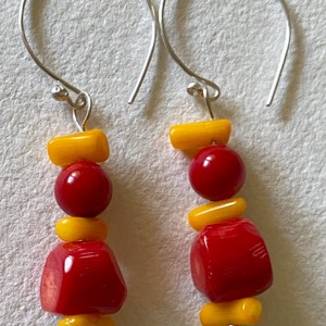 Cercei cu coral, , , Sunshine and blood orange - cercei din coral cu argint

Culorile vii si formele jucause fac ca aces..., ARTYNOS