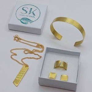 Set minimalist de bijuterii din alama, Bijuterii, Seturi de bijuterii, , ARTYNOS