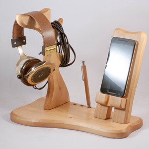 Suport pentru casti si telefon mobil, organizator desktop - Artynos.ro