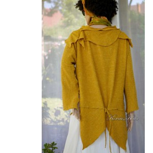 BOHÉM ANGORA - haină extravagantă poncho tricotată - îmbrăcăminte și modă - haine damă - hanorace, cardigane - Artynos.ro