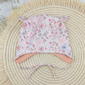 Palarie tricotata pentru copii cu urechi, flori de piersic, LuannaBaby, Imbracaminte si moda, Esarfe, palarii, fularuri, Caciula, Cusatura, ARTYNOS