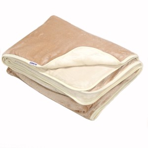 Paturica fleece dublu patura drape-crem - Artynos.ro