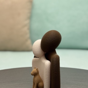 Set Statui cuplu si catel (barbat, femeie si animalut caine) design Minimalist - casă & stil de viață - decorațiuni de casă - decorațiuni de masă și rafturi - decorațiuni de masă - Artynos.ro