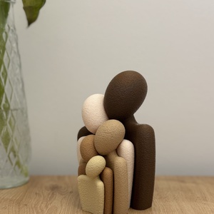 Set Statui Familie (Tata, Mama si 3 copii) design Minimalist - casă & stil de viață - decorațiuni de casă - decorațiuni de masă și rafturi - decorațiuni de masă - Artynos.ro