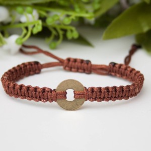Bratara macrame impletita - Bratara Twist bezel maro - Artynos.ro