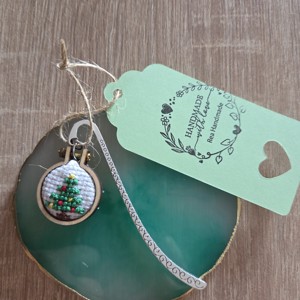 Semn de carte metalic pom de Craciun - Artynos.ro