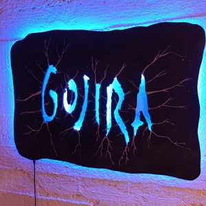 Gojira - artă de perete iluminată pentru fani - casă & stil de viață - accesorii pentru decorat casa - Artynos.ro