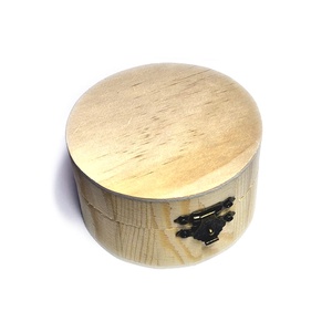 Cutie lemn rotunda pentru decorat 9x9 cm 114143, Accessorii si unelte, Lemn, Cutie, , ARTYNOS