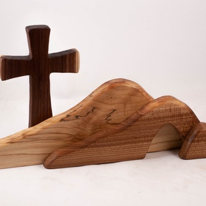 Mormant sfant cu cruce, cruce din lemn, ornament de masa, Casa & Stil de viata, Accesorii religioase, Cruce, Prelucrarea lemnului, ARTYNOS