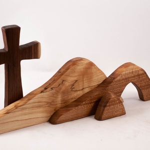 Mormânt sfânt cu cruce, cruce din lemn, ornament de masă - casă & stil de viață - accesorii religioase - cruce - Artynos.ro