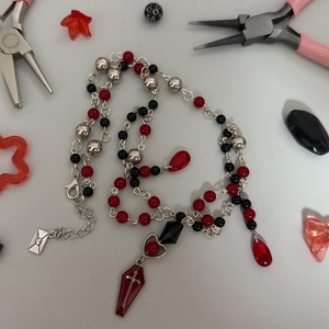 Lantisor handmade Gothic Death Note - Misa Amane - bijuterii - coliere - coliere din mărgele - Artynos.ro