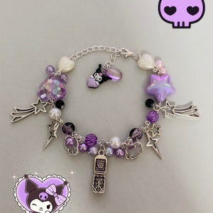 Brățară Handmade Inspirată de Kuromi - bijuterii - brățări - brățări din mărgele - Artynos.ro