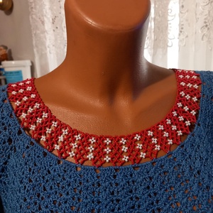 Rochie Cu Colier Inserat - îmbrăcăminte și modă - haine damă - rochie, dintr-o bucată - Artynos.ro