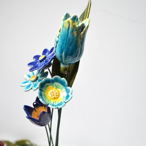 Buchet ceramic, albastru - casă & stil de viață - decorațiuni de casă - accesorii florale - buchete de flori - Artynos.ro