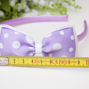 Masnis bentiță de păr cravată de păr - Purple polka dots -  - Artynos.ro