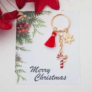 Breloc, geantă ornament Crăciun - Santa Claus baghetă fulg de zăpadă aur -  - Artynos.ro