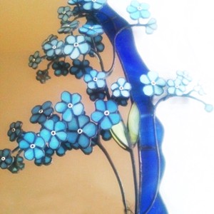 Oglindă albastru Tiffany forget-me-not -  - Artynos.ro