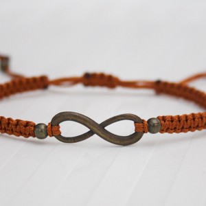 Brățară macramé împletită - Brown infinity -  - Artynos.ro