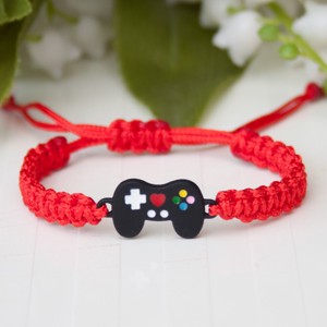 Bratara macramé impletita pentru copii - Consola de jocuri rosu, , , ARTYNOS