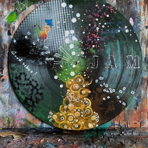 Pictură abstractă realizată de artist pe bachelită - arte vizuale și accesorii  - picturi - pictură acrilică - Artynos.ro