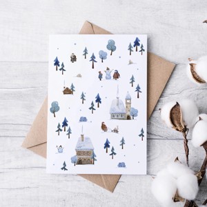 Zima Carte poștală de Crăciun, felicitare, set cadou 3 buc -  - Artynos.ro