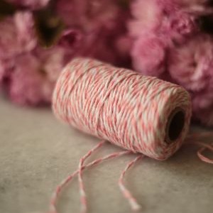 Sfoara pentru brutari din bumbac roz si alb - 45 m, , , ARTYNOS
