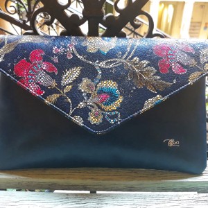 Vintage inflorit - geanta din piele de vaca, , , ARTYNOS