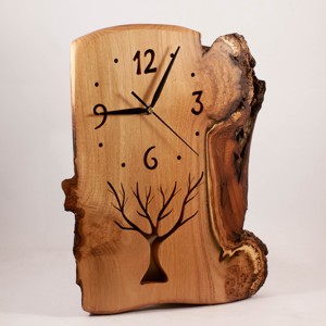 Ceas de perete din lemn, ceas din lemn rustic, -  - Artynos.ro
