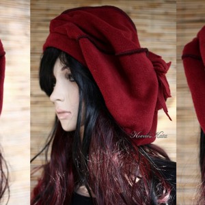 CHERRY - beretă boemă - îmbrăcăminte și modă - eșarfe, pălării, fularuri - căciulă - Artynos.ro