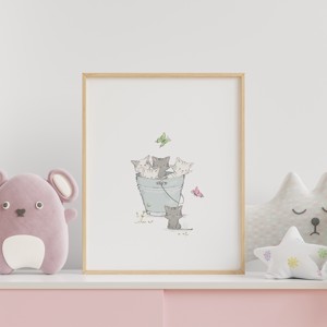 Kitten arta de perete, decorare camera copiilor -  - Artynos.ro