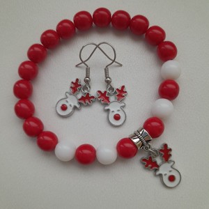 Set de bijuterii cu corn - brățară, cercei -  - Artynos.ro