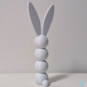 Statuetă minimalistă cu textură în formă de iepure � alb mat, decor de Paște / pentru casă, disponibilă în mai multe culori -  - Artynos.ro