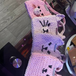 Geanta crosetata pentru copii cu animale de companie  - Artynos.ro