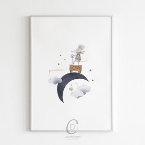 Imagine personalizată pentru camera copiilor, decorațiuni pentru camera copilului, set de artă de perete cu animale din pădure 3 buc -  - Artynos.ro