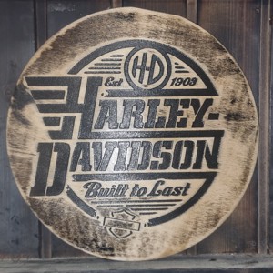 Harley Davidson Laser gravat Imagine din lemn, Casa & Stil de viata, Accesorii pentru decorat casa, Picturi murale, Arta de perete din lemn, , ARTYNOS