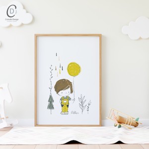 Baiat cu balon arta de perete, poster scandinav, camera pentru copii set de arta de perete 3 piese, , , ARTYNOS